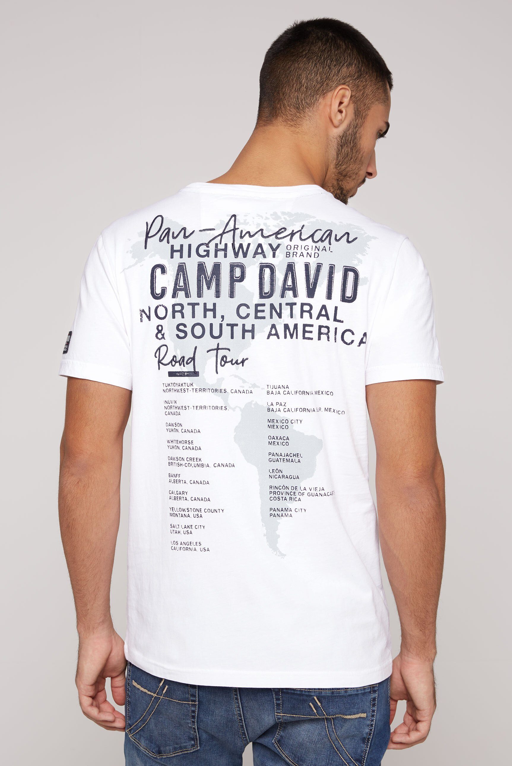 CAMP DAVID aus Baumwolle Rundhalsshirt
