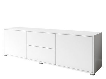 MIRJAN24 TV-Schrank Gesita 2D2SZ (mit 2 Schubladen und 2 Türen) Griffloses Öffnungssystem
