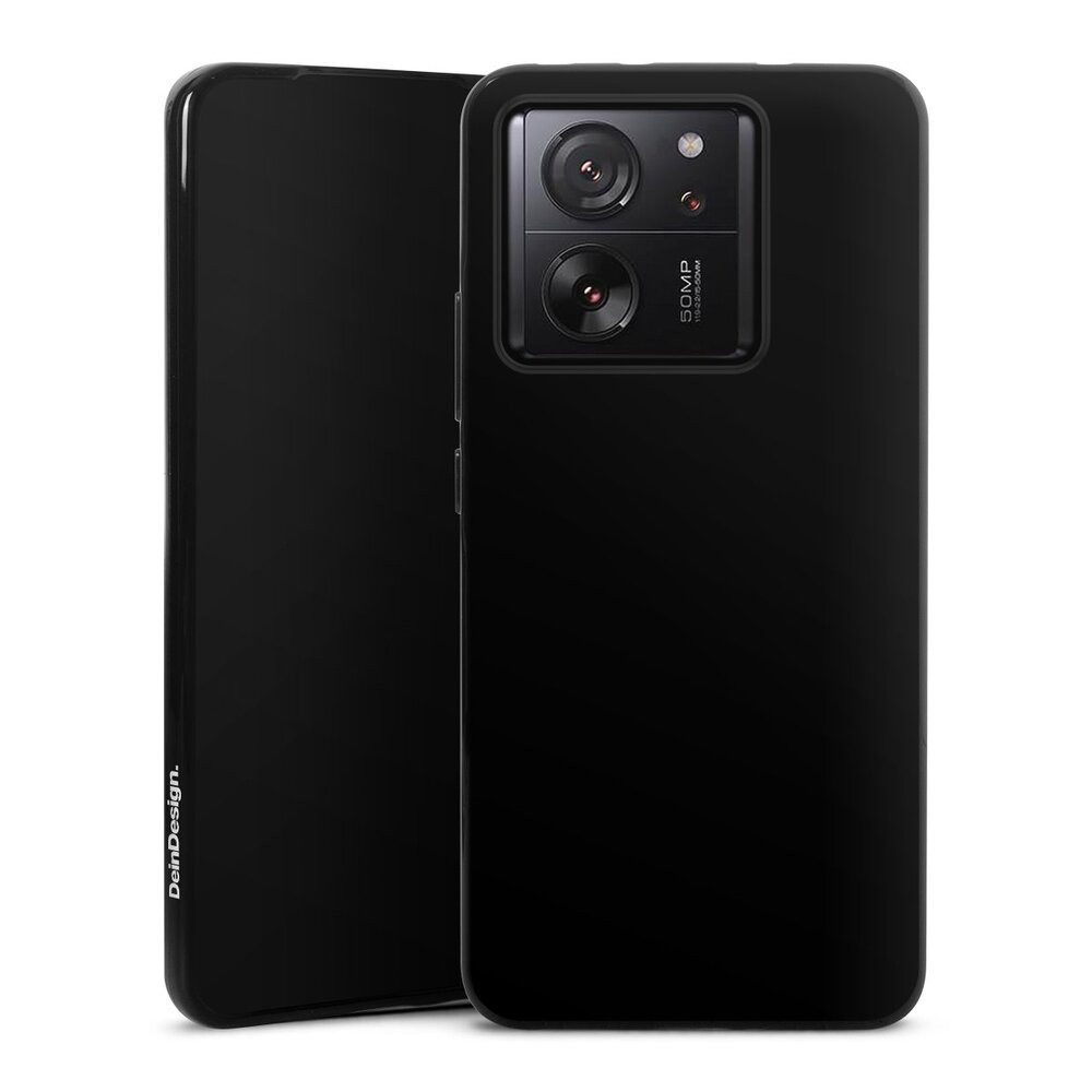 DeinDesign Handyhülle einfarbig schwarz Farbe Schwarz, Xiaomi 13T Pro Silikon Hülle Bumper Case Handy Schutzhülle