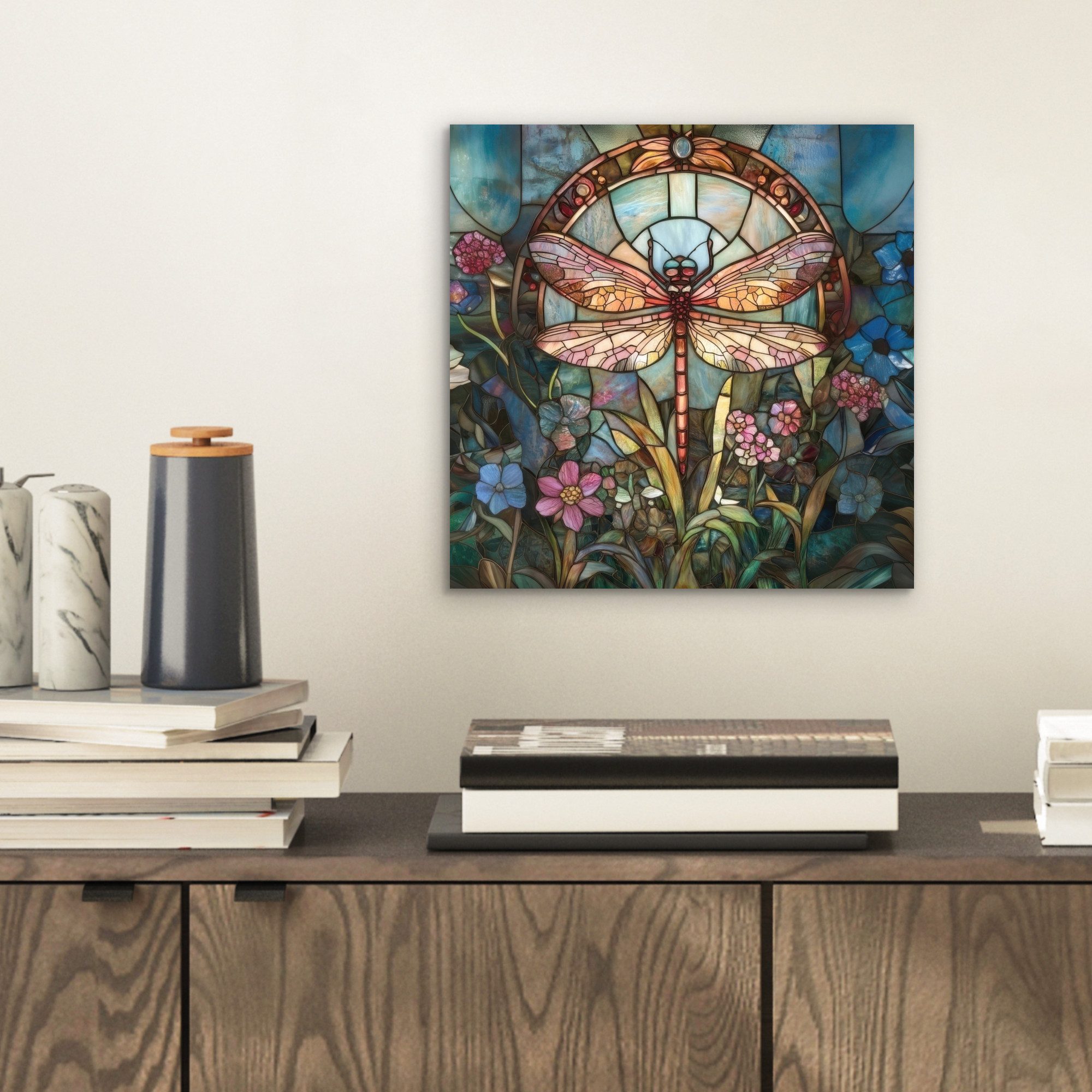 MuchoWow Metallbild Libelle - Mosaik - günstig online kaufen