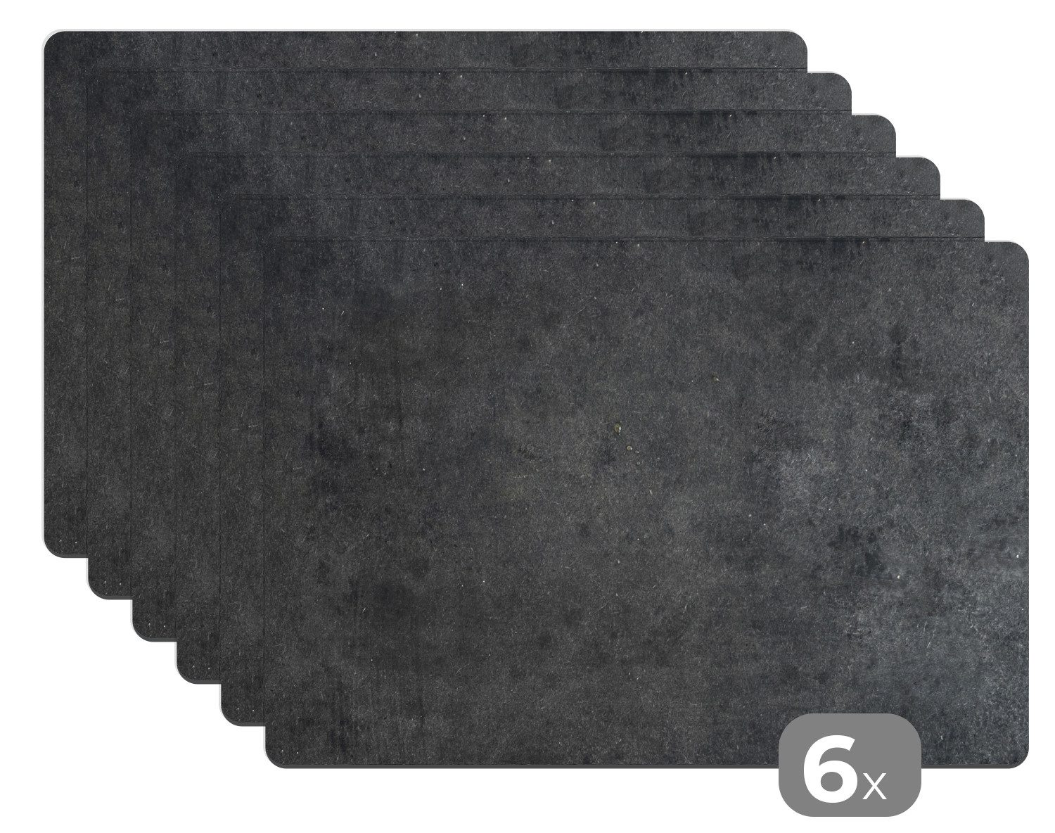 MuchoWow Platzset Industriell - Schiefer - Grau - Druck - Beton, (6-St), Platzsets, Tischset, Abwaschbar, Tischsets, Platzdeckchen