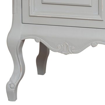 99rooms Nachttisch Catania Pappel Grau Hellbraun (Nachtkommode, Nachttischschrank), aus Massivholz, rechteckig, mit Schublade und Fach, Landhausstil