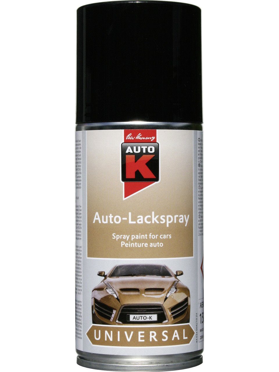 Auto-K Sprühlack Auto-K Lackspray universal schwarz glanz 150ml