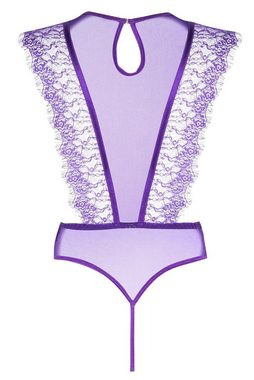 Beauty Night Fashion Body Stringbody Emiliana violett geblümt transparent elastisch