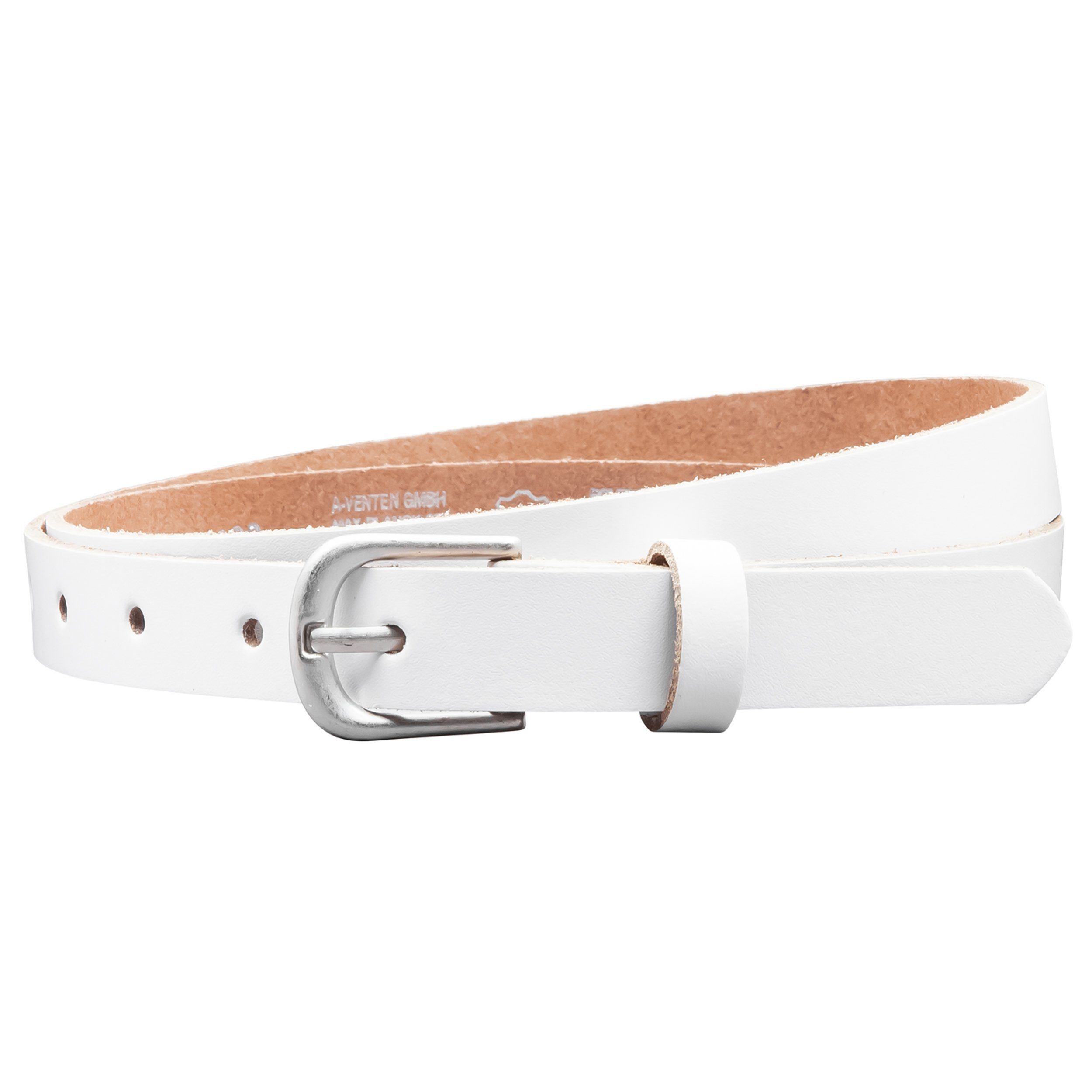 COLOGNEBELT Ledergürtel OM16-SL-Weiss MADE IN GERMANY, Weiss Kürzbar, 100 % Echtleder, Unisex – Bild 2 von 5