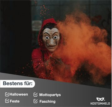 Kostümheld® Kostüm 2x Haus des Geldes Kostüm Set - XXL - unisex - Halloween / Fasching, unisex