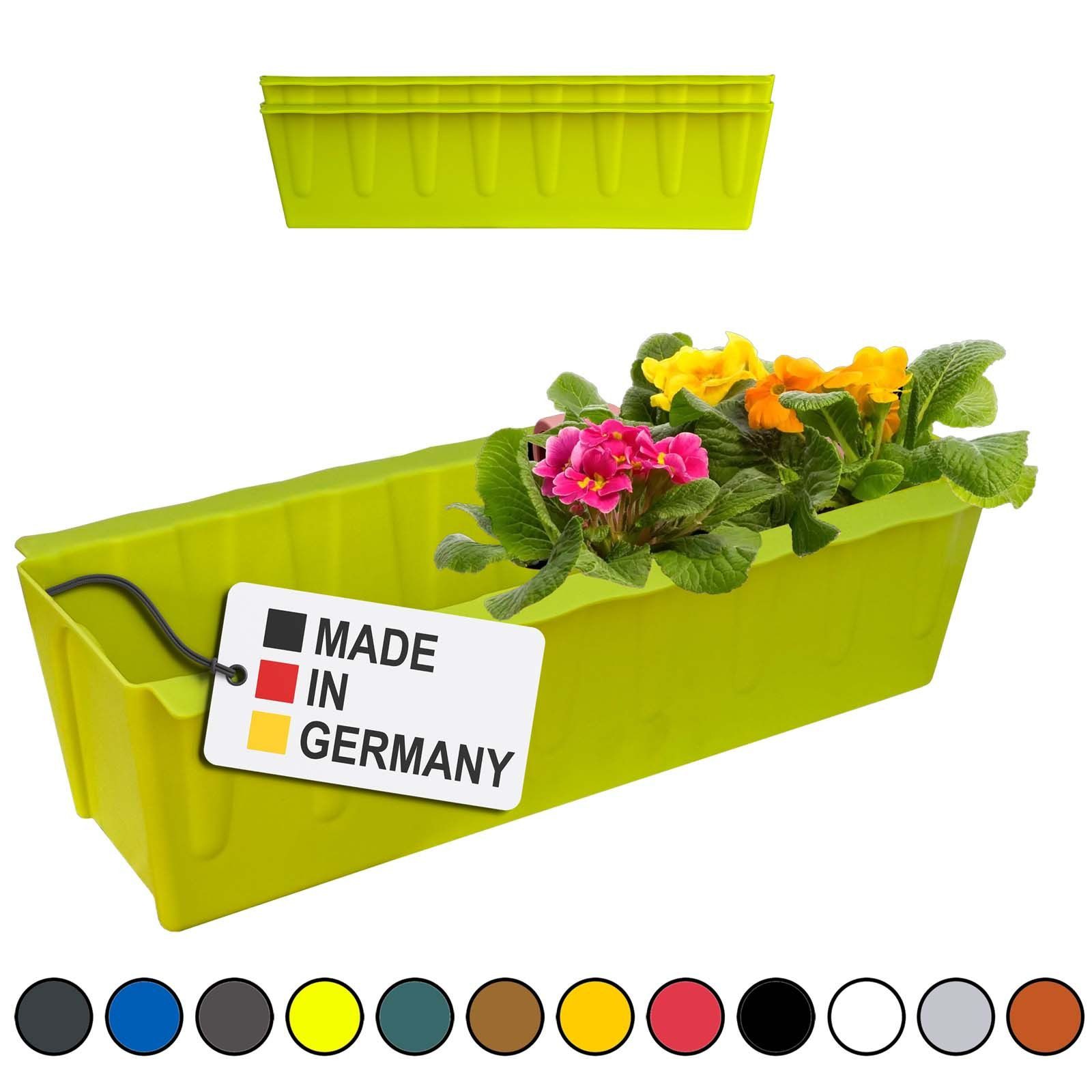 BURI Blumenkasten Blumenkasten Europaletten 2er-Set Hellgrün Pflanzkasten Balkonkasten