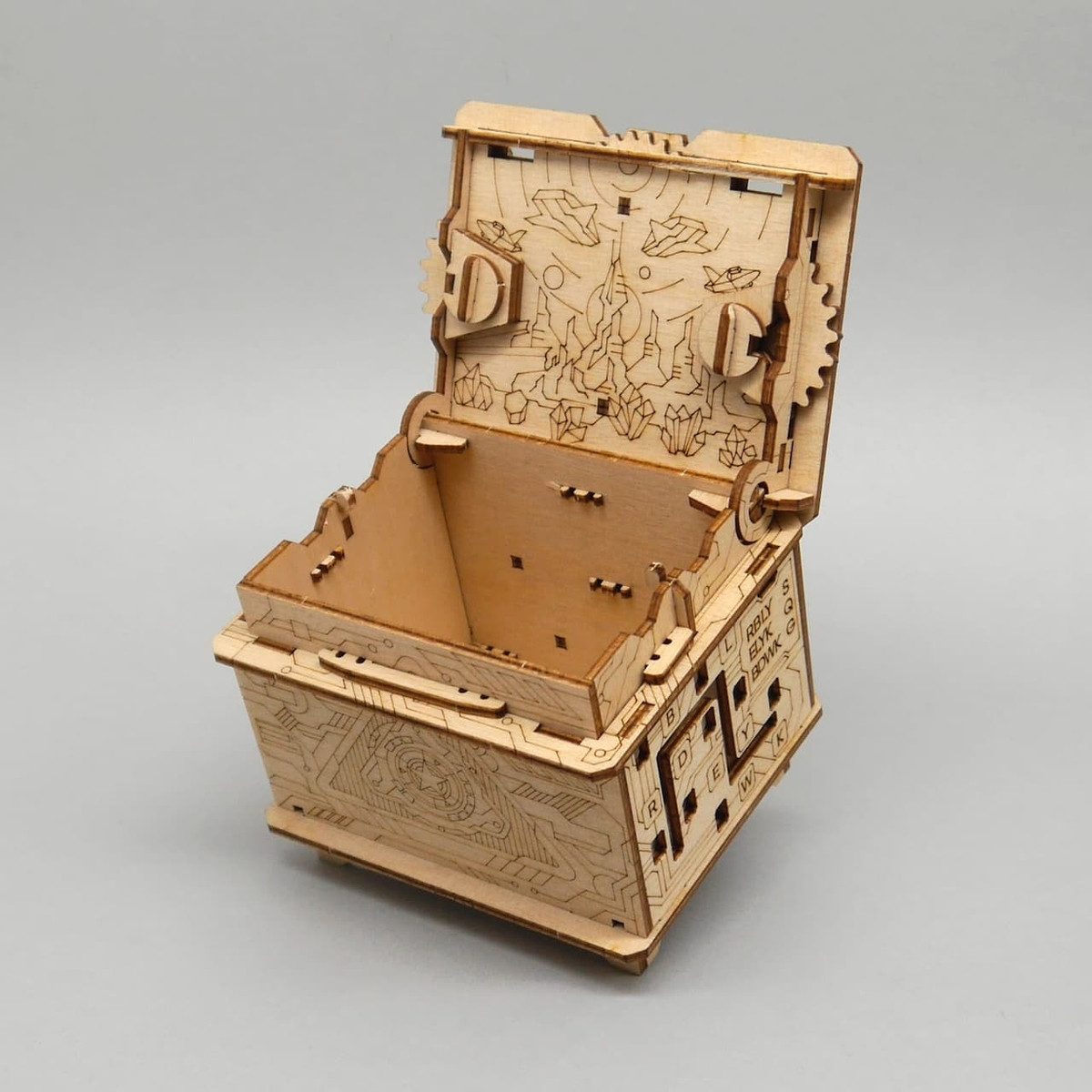 ESC, Escape Welt Spiel ORBITAL BOX - galaktische Cluebox mit Geheimfach, Knobelspiel, Holzspiel