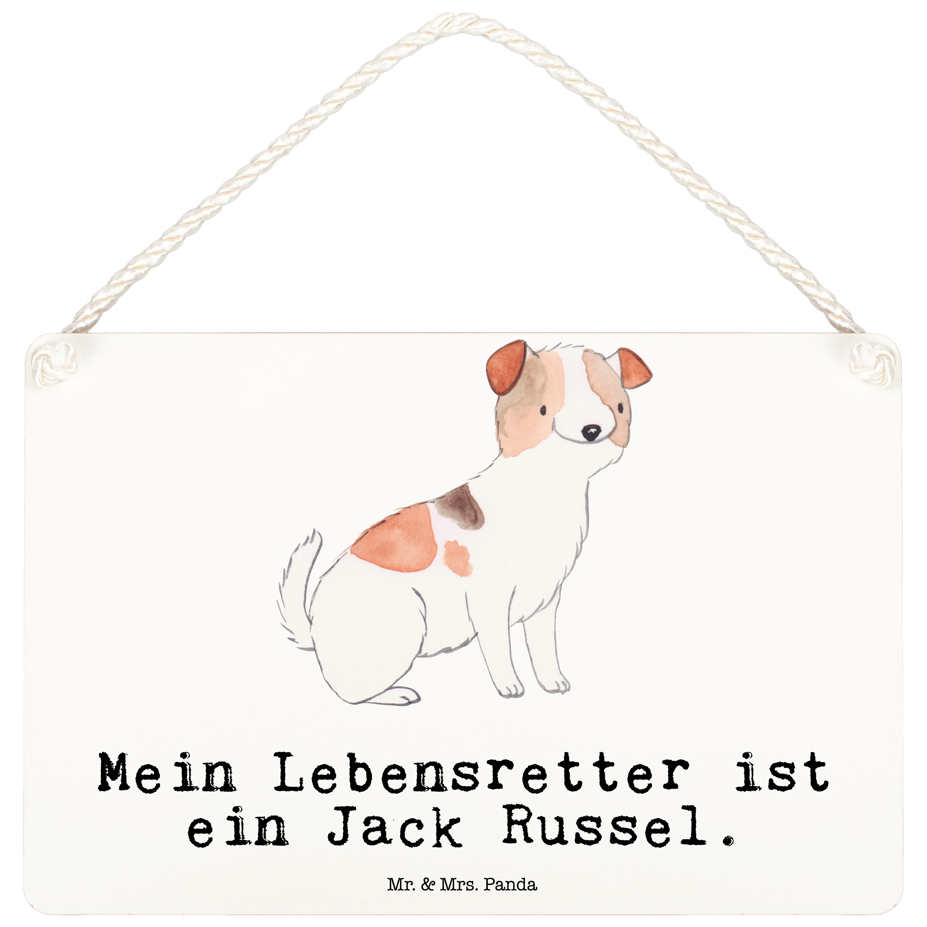 Mr. & Mrs. Panda Hinweisschild DIN A6 Jack Russel Terrier Lebensretter