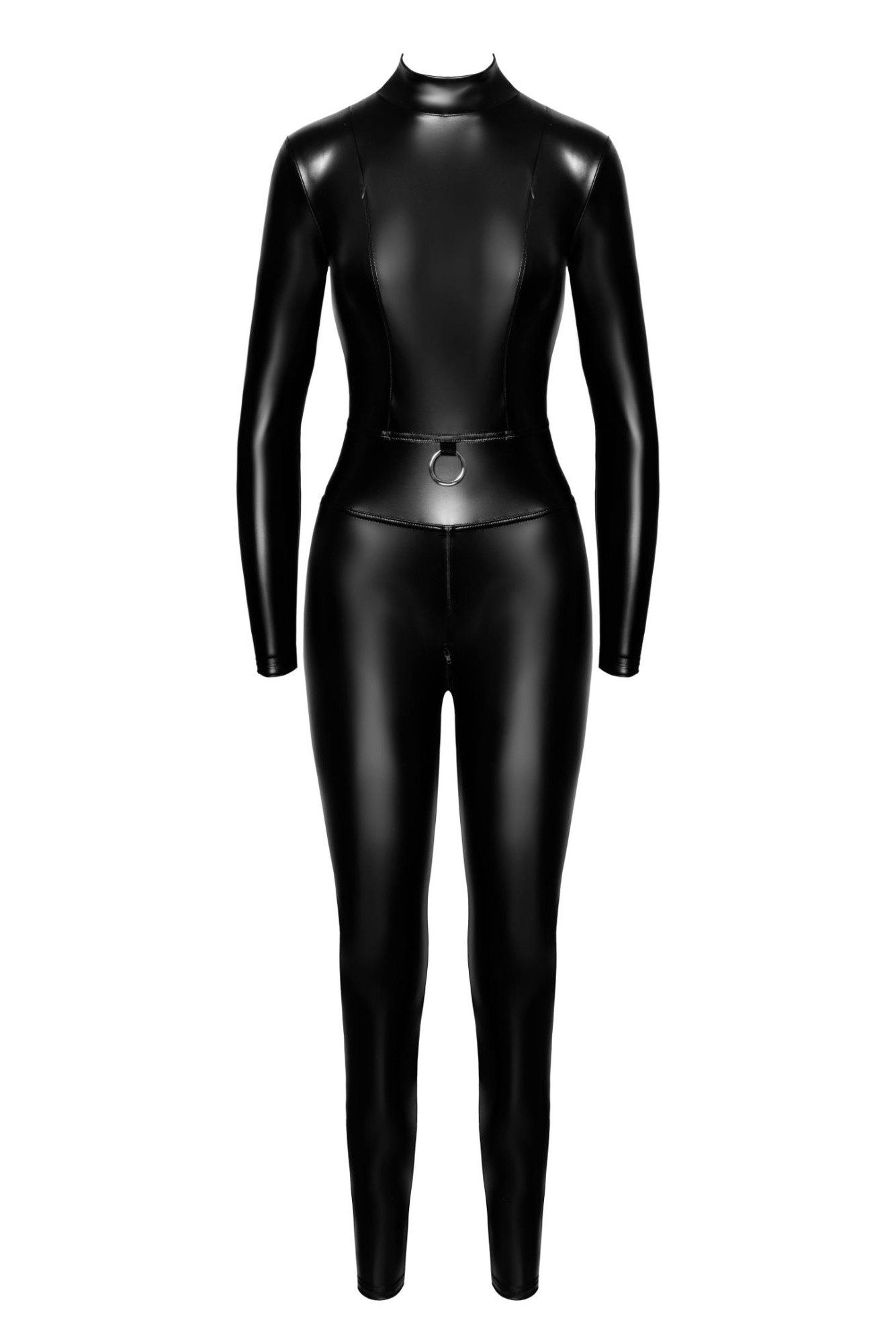 Noir Handmade Overall Damen wetlook Catsuit mit Reißverschluss und Ring sch günstig online kaufen