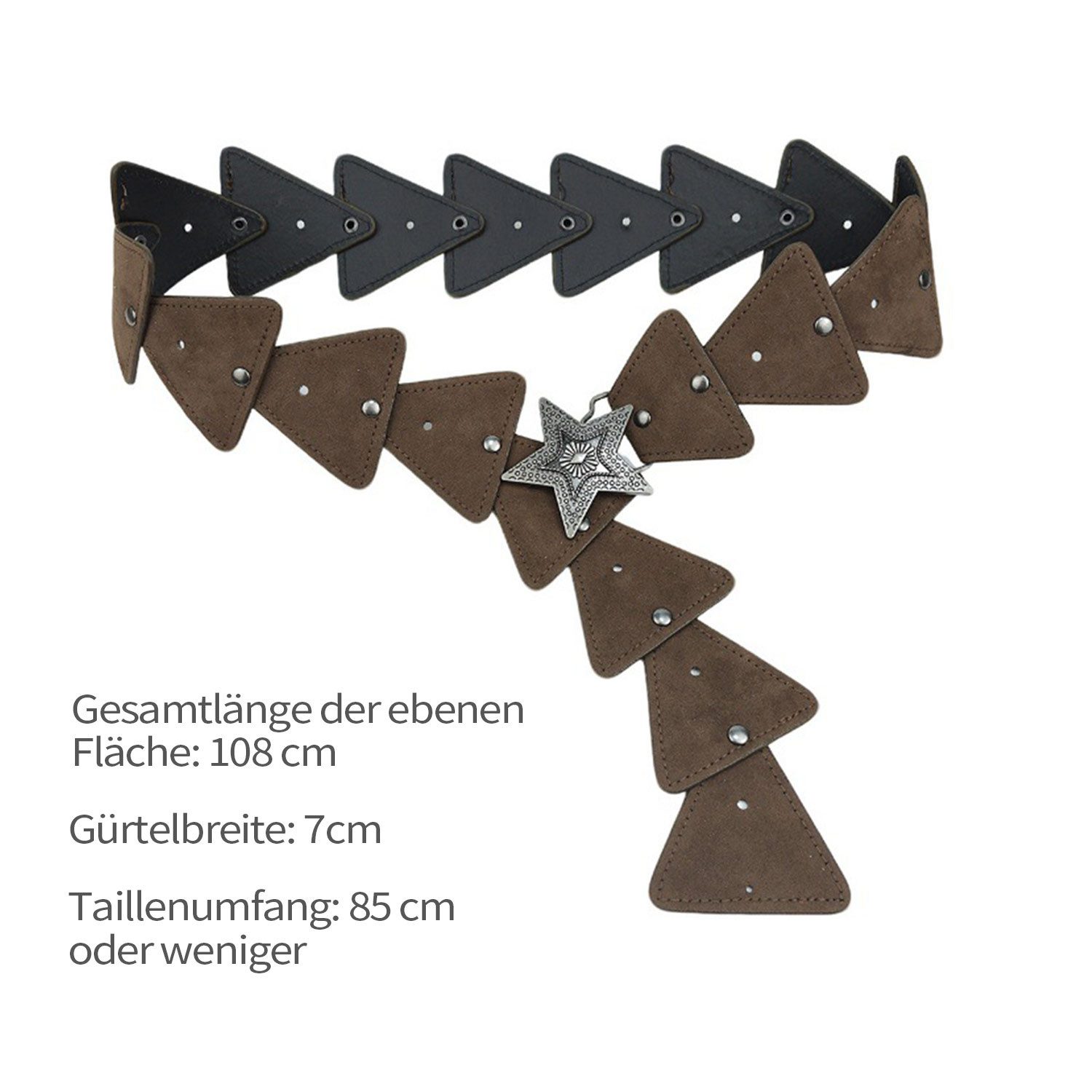 Refttenw Taillengürtel Dreieckiger Taillengürtel, Damen Vintage günstig online kaufen