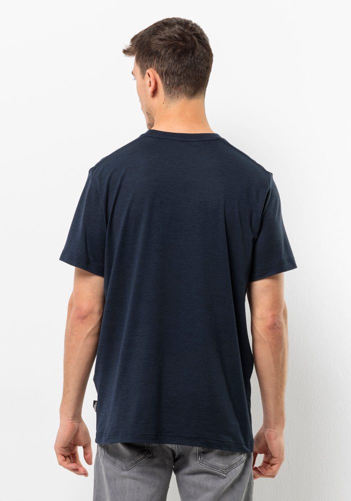 Jack Wolfskin T-Shirt BRAND T M, Feuchtigkeitsregulierend