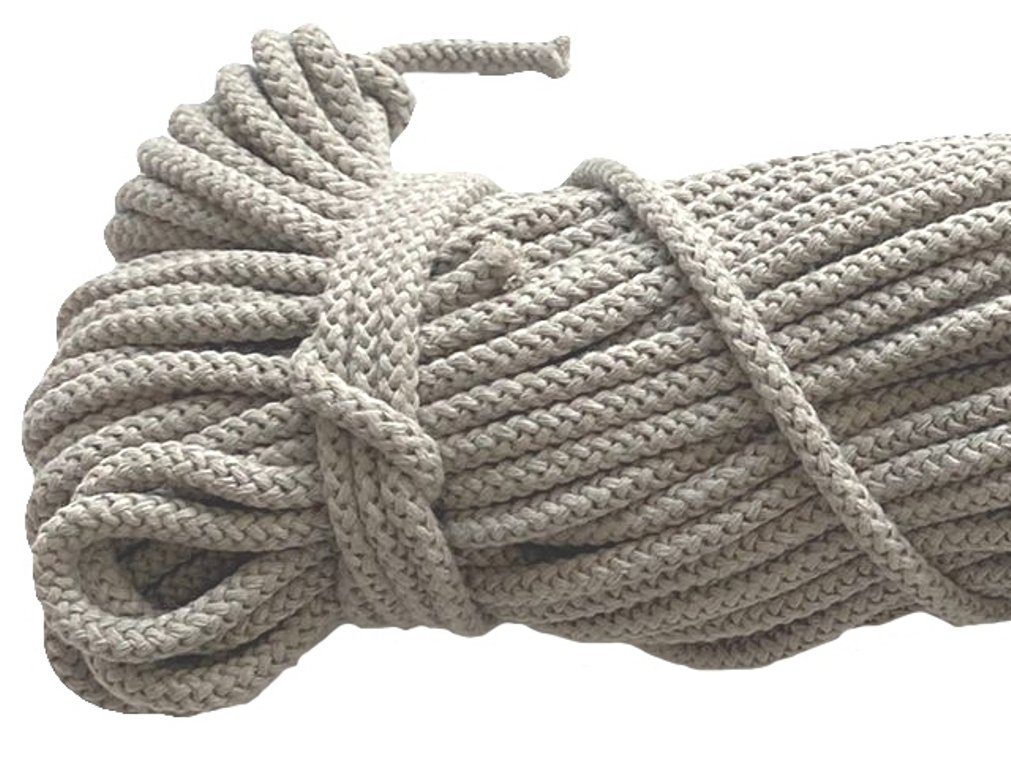 Mississhop Kordel Baumwollkordel 8 mm I 50 m 100% Baumwolle Seil Kordel