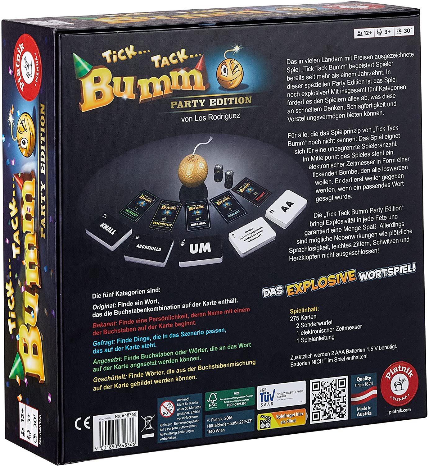 Piatnik Spiel Tick Tack Bumm - Party Edition, Wissenspiel