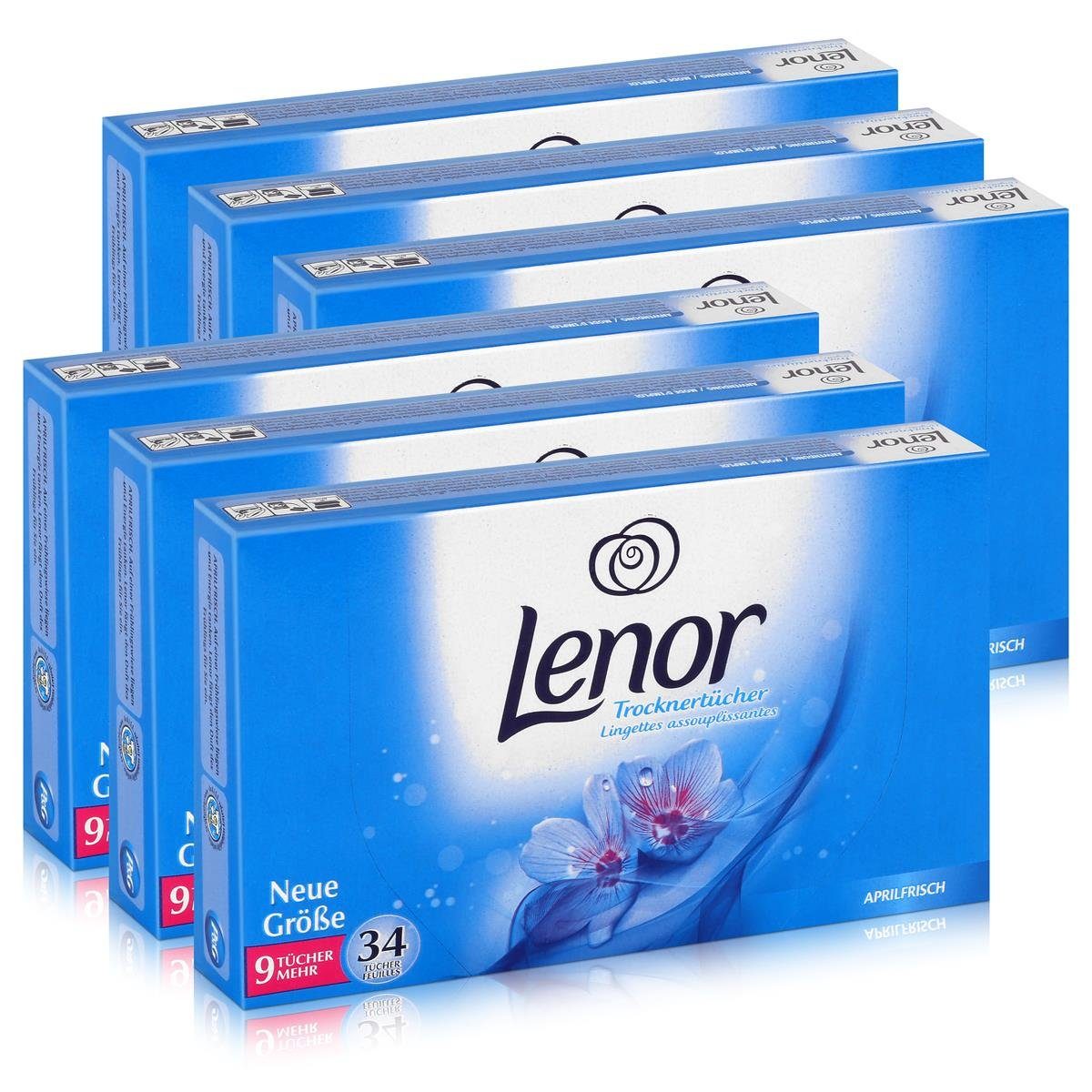 LENOR Lenor Trocknertücher Aprilfrisch 34 Tücher - im Trockner Wäschepflege Spezialwaschmittel