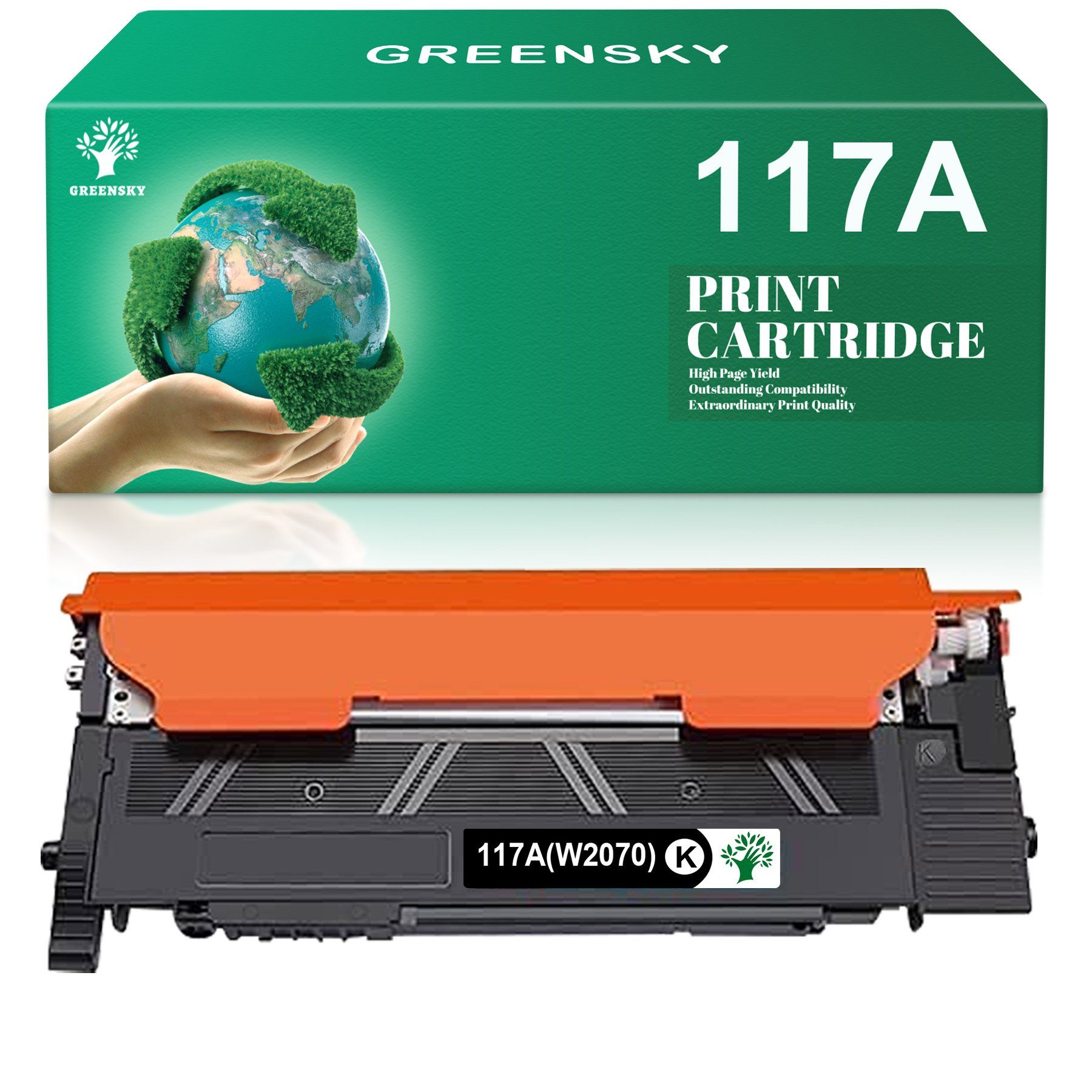 Aufsehen zu Greensky Tonerkartusche 117A 50nw 117 für Color Laser 150a HP Kompatibel 150w MFP-179fnw