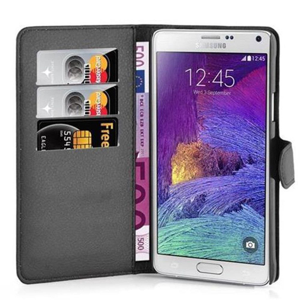 Cadorabo Handyhülle für Samsung Galaxy NOTE 4 Hülle Samsung Galaxy NOTE 4, Hülle Schutzhülle mit Standfunktion, Kartenfach und Magnetverschluss