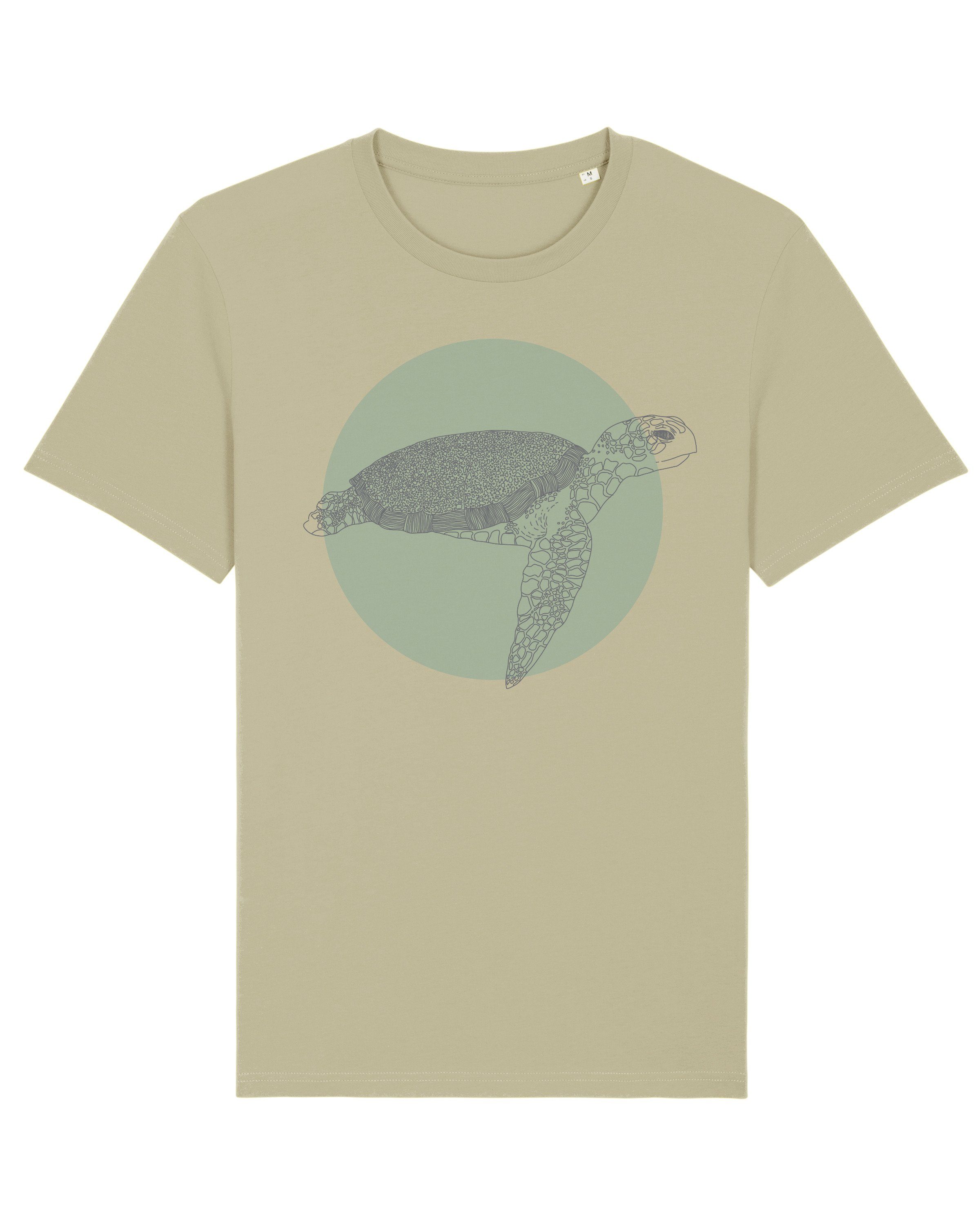 salbeigrün (1-tlg) Print-Shirt Meeresschildkröte wat? Apparel