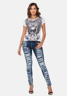 Cipo & Baxx Slim-fit-Jeans mit coolen Destroyed-Elementen