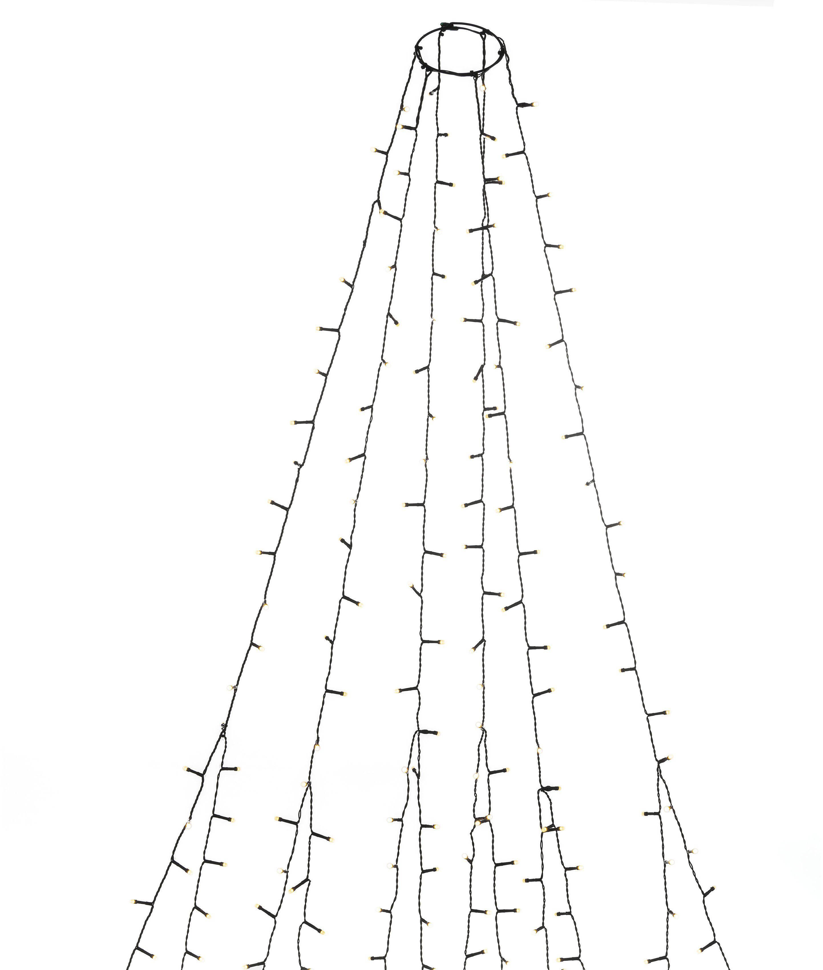 LED-Baummantel Dioden Stränge KONSTSMIDE Christbaumschmuck, 6 45 Lichterkette aussen, warm à LED 270-flammig, weiße gefrostete Weihnachtsdeko