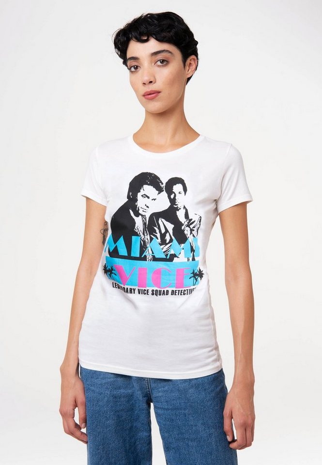 LOGOSHIRT T-Shirt Miami coolem mit Print Vice