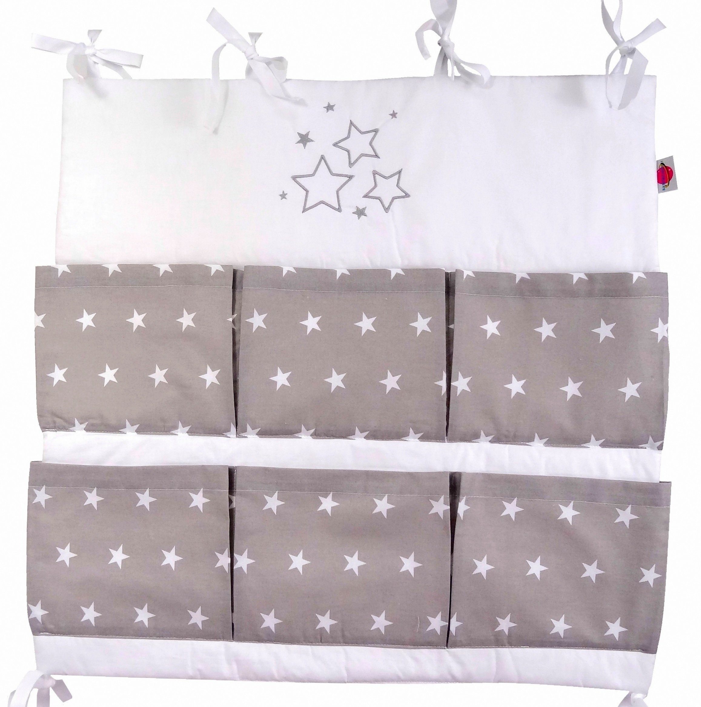 Babymajawelt Betttasche Organizer "STARS" 60x60cm Aufbewahrung, Kinderbett, Spielzeug (1-tlg), Für Wickeltisch, Babybett, als Wandaufbewahrung, Spielzeugtasche