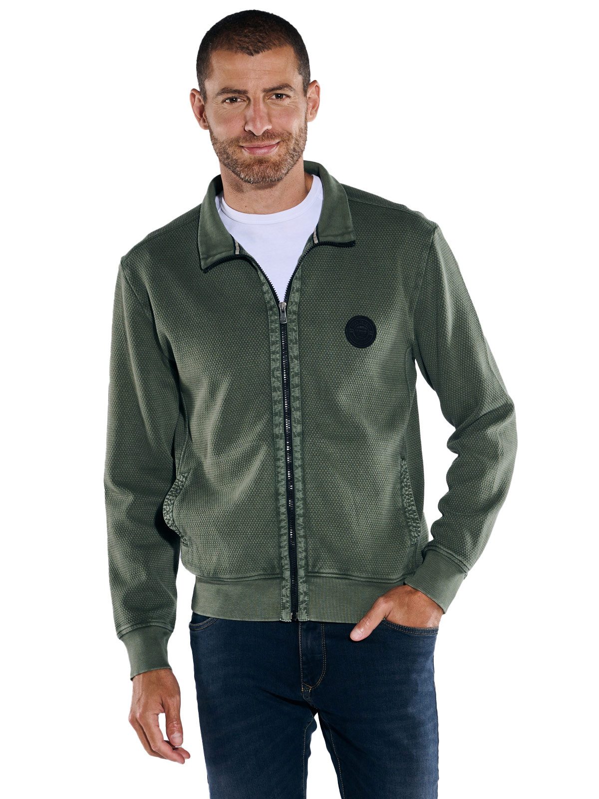 Sweatjacke Sweatjacke strukturiert