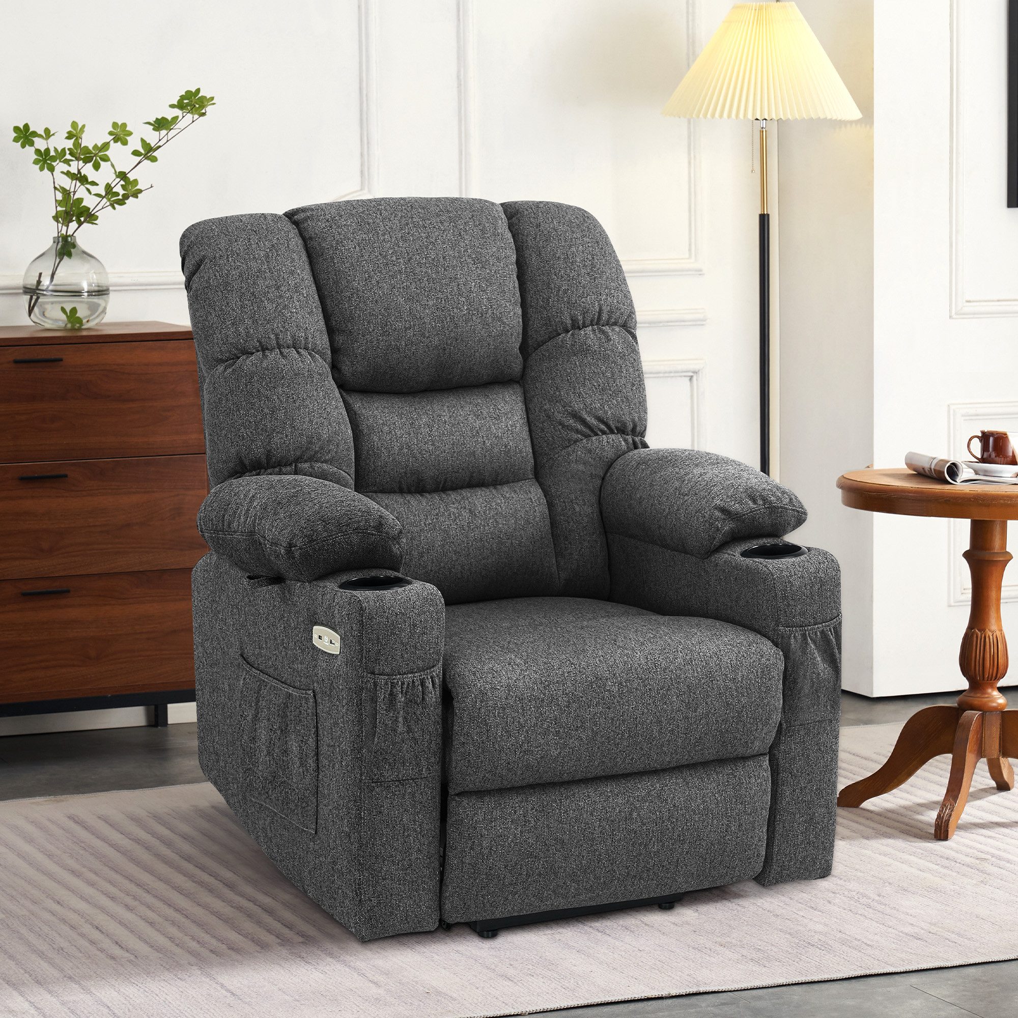 MCombo Relaxsessel MCombo elektrische Aufstehhilfe Relaxsessel 7550 (Fernsehsessel mit Aufstehhilfe Elektrisch, 3 Motoren), mit Relaxfunktion