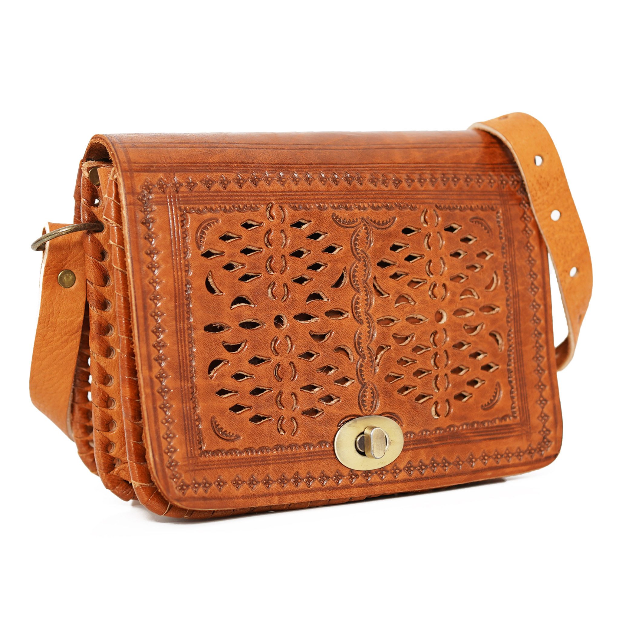 ALMADIH Umhängetasche Damen Leder kleine Damentasche DALIA Ledertasche Schultertasche