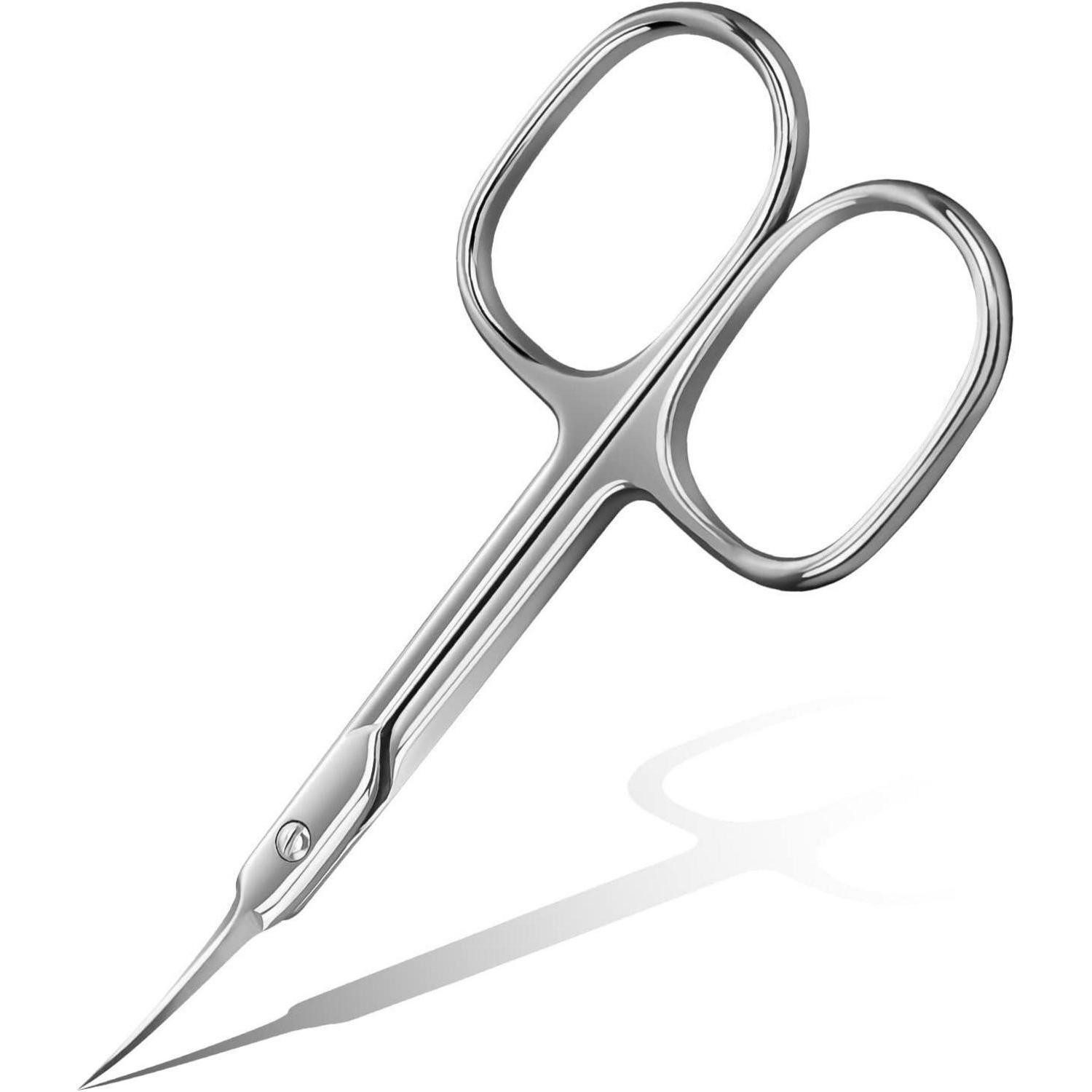 CGBE Hautschere Professionelle Nagelhautschere mit gebogener Spitze aus Edelstahl