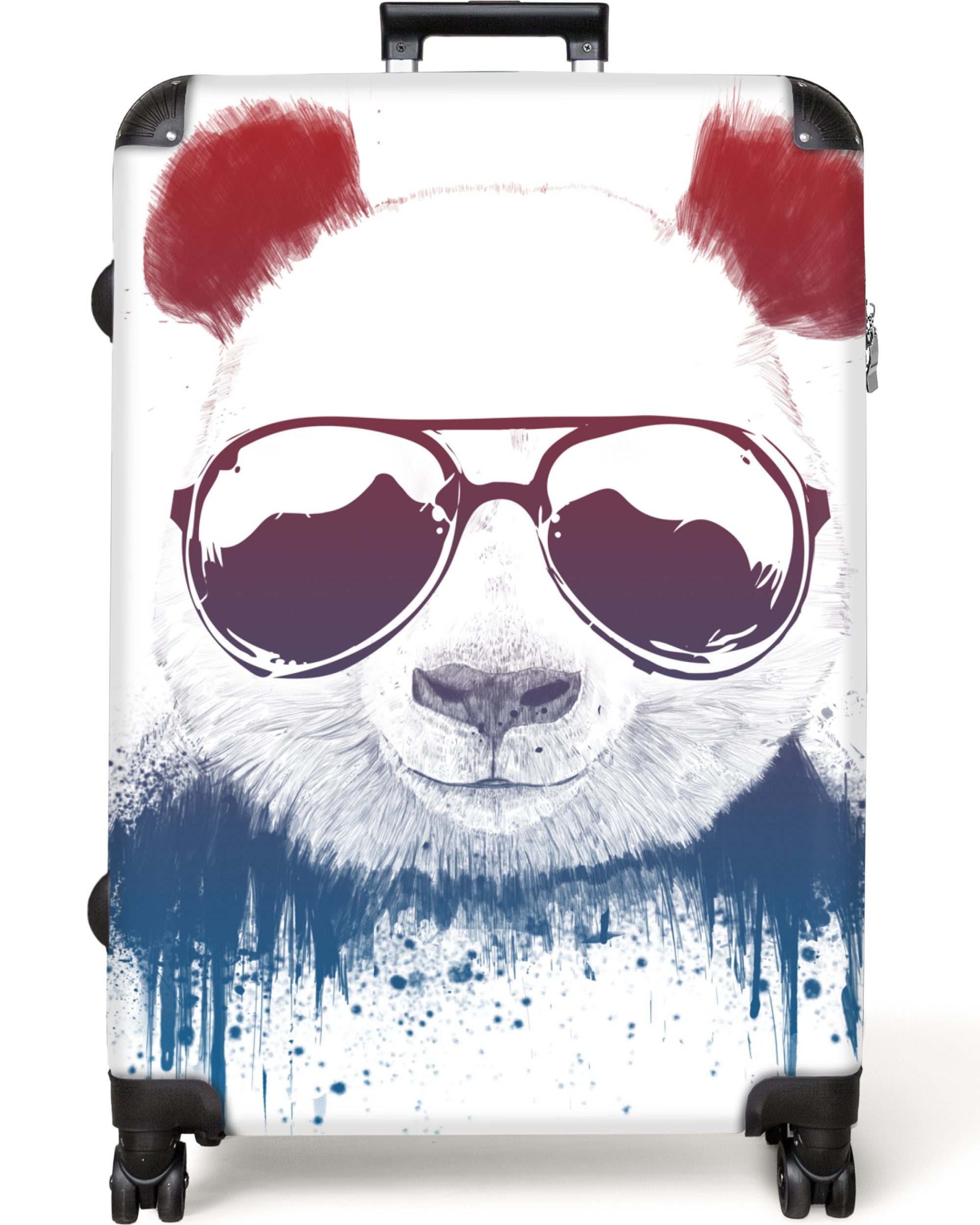 Hartschalen-Trolley Panda - Sonnenbrille - Aquarell 77 cm - 98 L