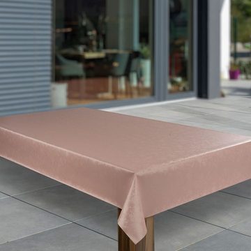 laro Tischdecke Wachstuch-Tischdecken Abwaschbar Rosa geprägt Metallic rechteckig