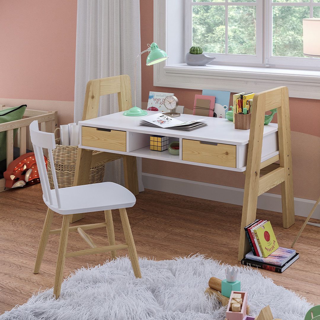 Bellabino Kinderschreibtisch Campo, höhenverstellbar 56-75 cm günstig online kaufen