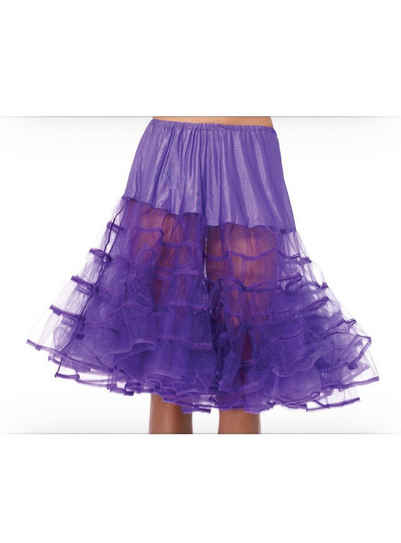 Leg Avenue Kostüm Petticoat knielang violett, Voluminöser Unterrock in schimmernder Stoffqualität