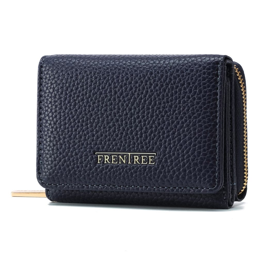 Frentree Geldbörse Damen Portemonnaie mit Reißverschluss, 8 Kartenfächer, Scheinfach, Kompakte Brieftasche mit Dokumentenfach – elegant & alltagstauglich