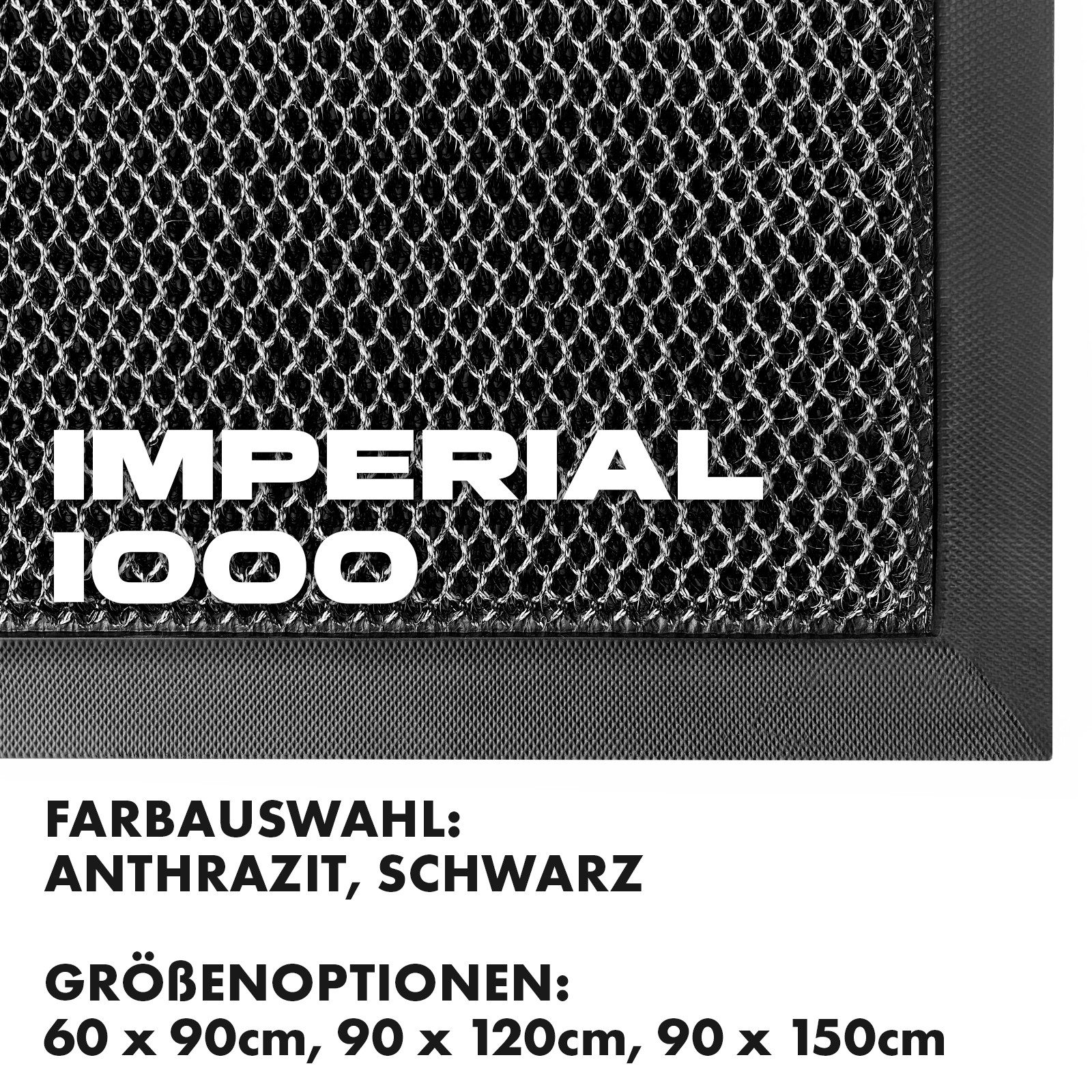 Floordirekt Fußmatte Imperial 1000, Innovatives 3D-Netz zur effektiven Filterung, Verfügbar in 2 Farben und 3 Größen