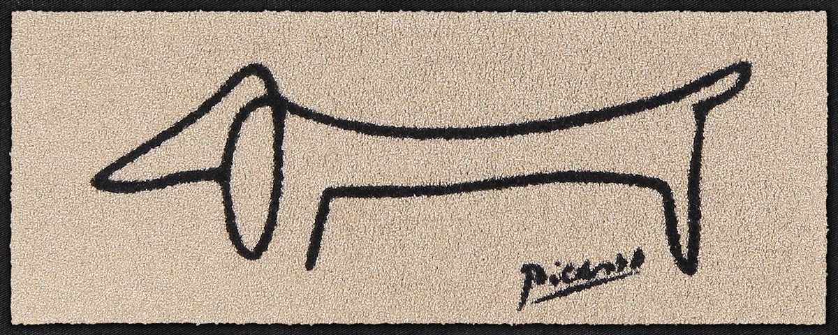 Salonloewe Läufer Fußabtreter klein 30x75 Picassos Dackel, Läufer Mini, Höhe: 300 mm