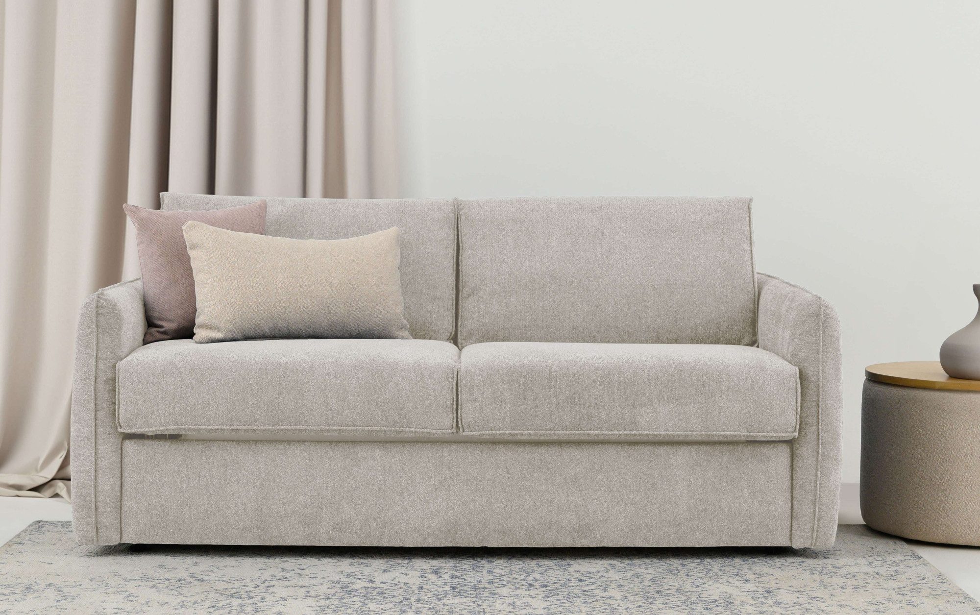 Home affaire Schlafsofa Bergamons, 2-Sitzer, mit Dauerschlaffunktion, inkl. Federkernmatratze, Lattenrost