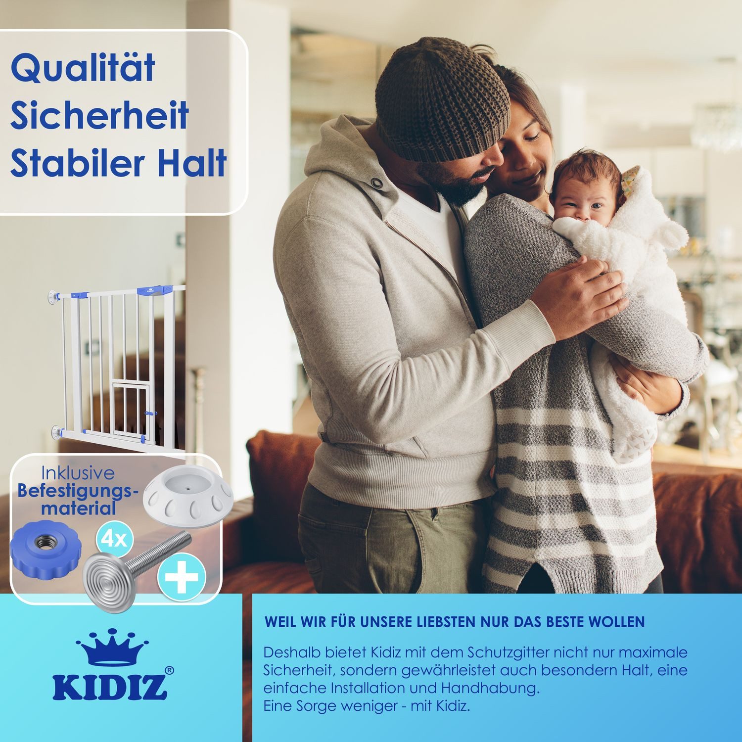 KESSER Türschutzgitter, Türschutzgitter Absperrgitter Treppengitter Kindergitter