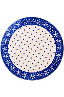 Marrakesch Orient & Mediterran Interior Gartentisch Mosaiktisch Sonne 80cm, Beistelltisch, Gartentisch, Esstisch, Handarbeit