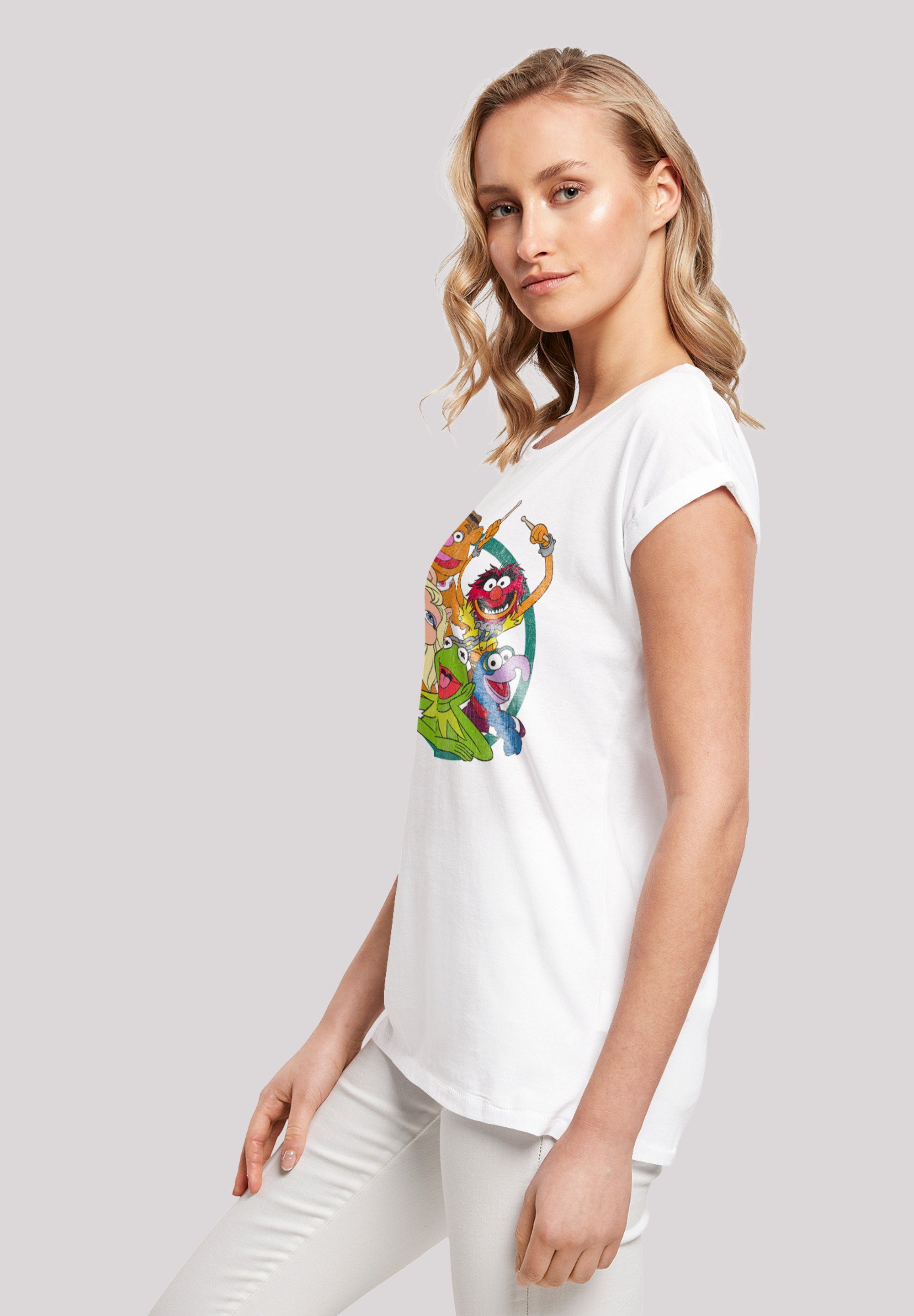 Muppets Group T-Shirt Circle Disney weiß Print Die F4NT4STIC