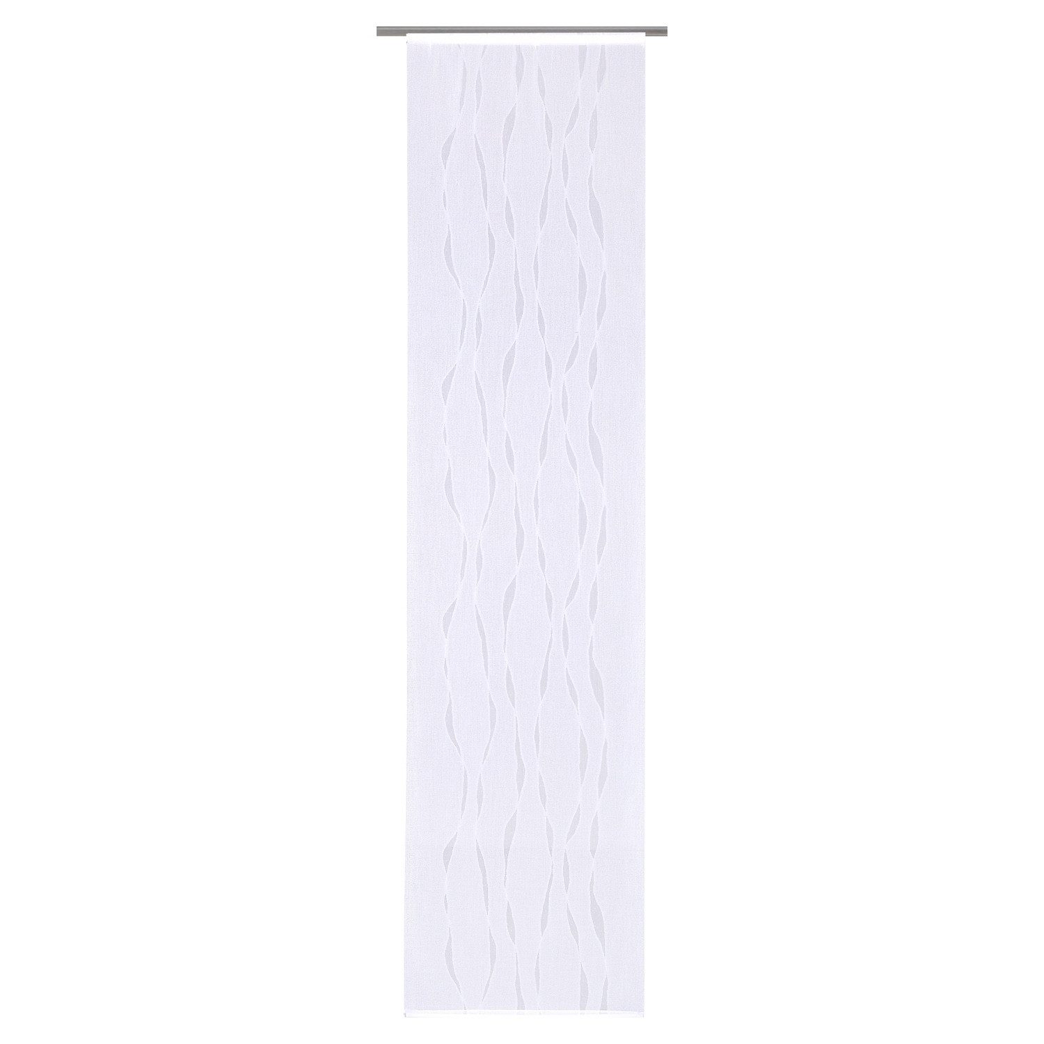 Schiebegardine DERNA, Flächenvorhang, Weiß, 60 x 245 cm, Paneelwagen (1 St), halbtransparent, Polyester
