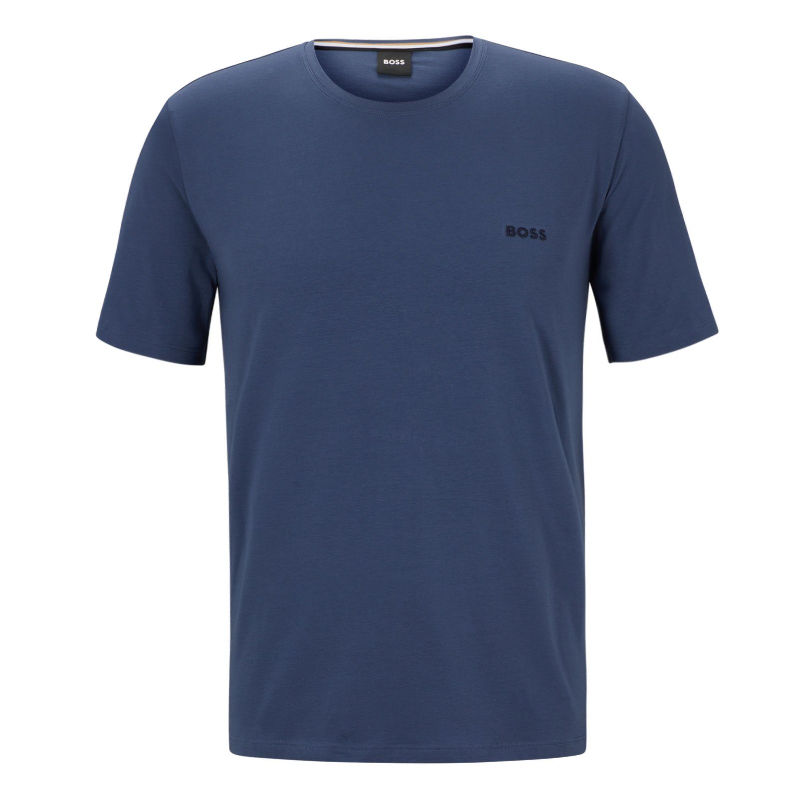 BOSS R der auf T-Shirt blue T-Shirt Brust gesticktem 475 mit Logo Mix&Match open