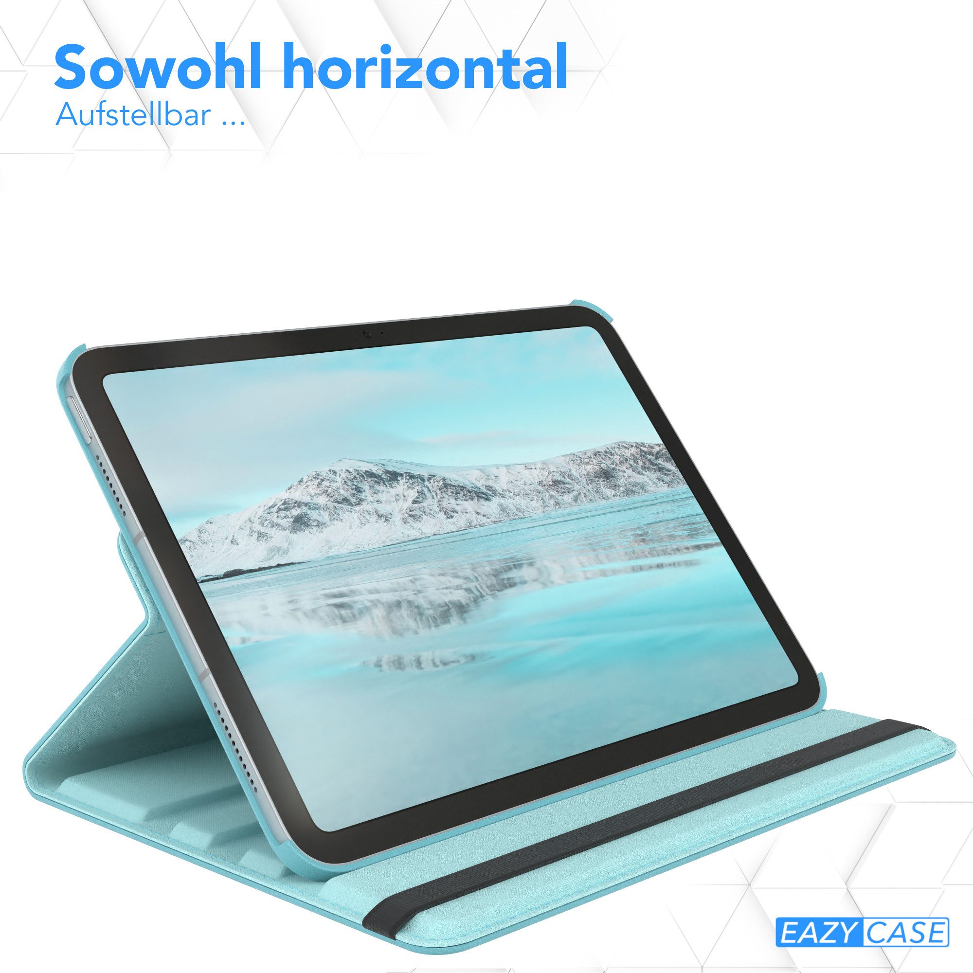 EAZY CASE Tablet-Hülle Rotation Case für Apple iPad 2025 (11. Gen) 11 Zoll, Schutzasche für Tablets Flipcase Hülle Kratzschutz Displayschutz Blau – Bild 4 von 5