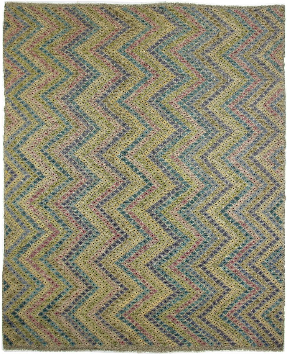 Orientteppich Kelim Afghan mm rechteckig, 3 Nain Höhe: 324x389 Trading, Orientteppich, Handgewebter