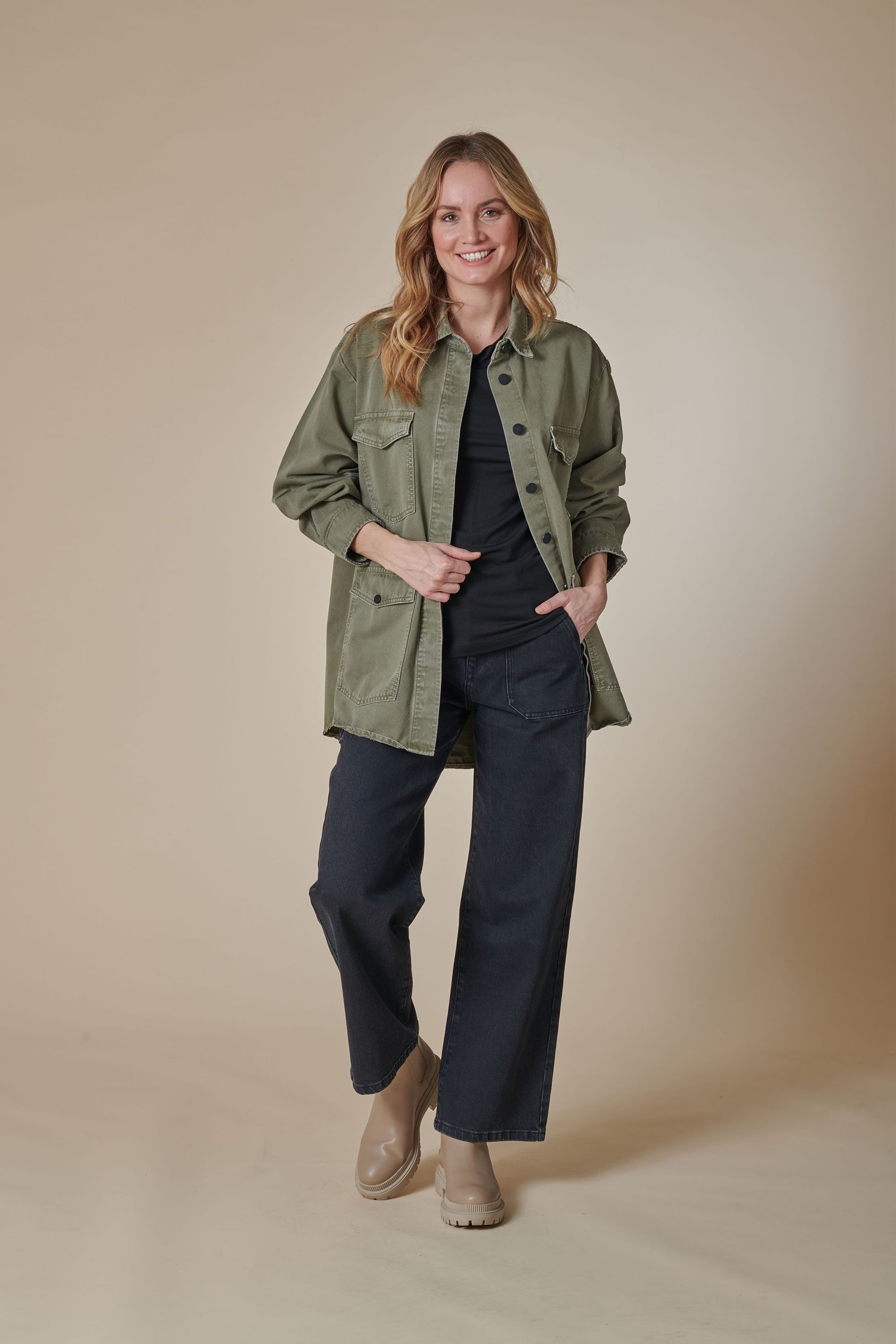 Zhrill Winterjacke Jeansjacke ZHLACKY Grün (0-St) günstig online kaufen
