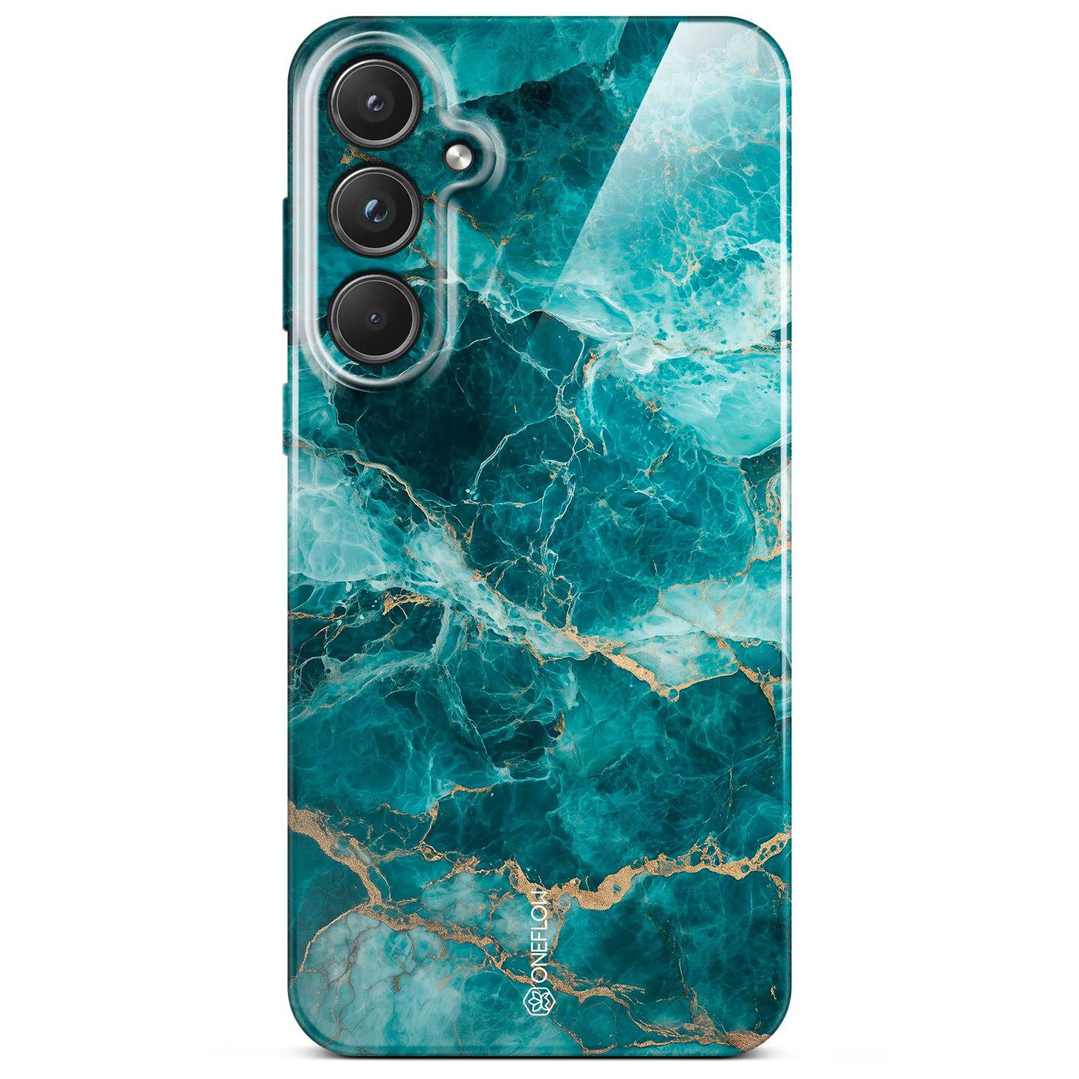 ONEFLOW Handyhülle für Samsung Galaxy S20 FE Hülle Marmor Bliss Cover Türkis Blau 6,5 Zoll, Handy Schutz Backcover Handytasche Case Schutzhülle mit Kameraschutz