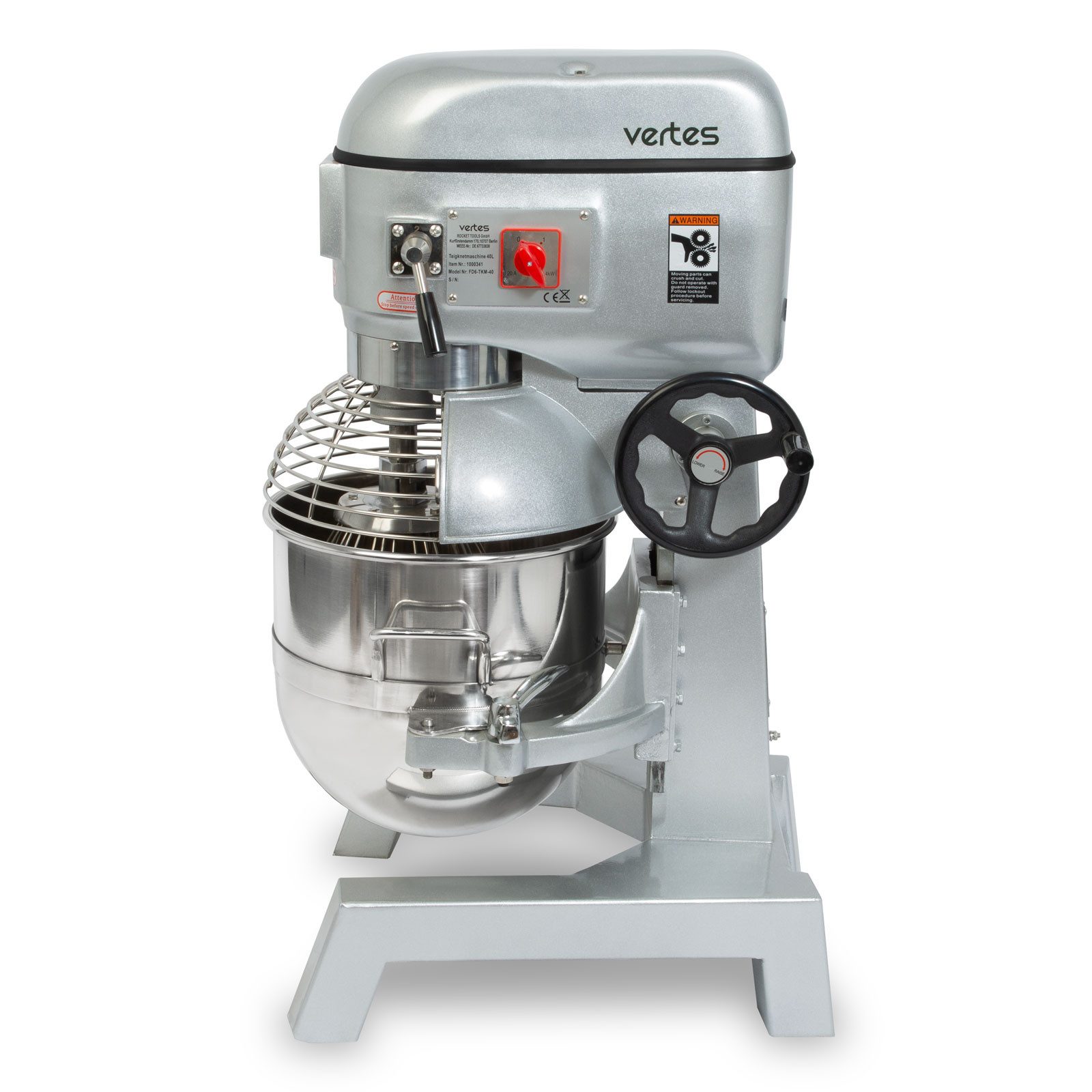 vertes Küchenmaschine, 1500 W, 40L Kapazität, Edelstahl Rührschüssel, 3 Stufen 80, 160 und 310 U/min