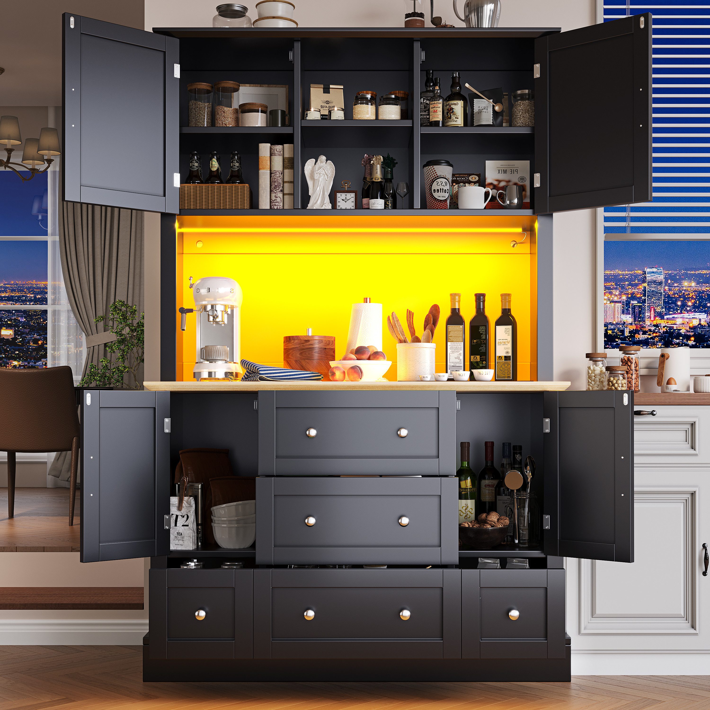Flieks Küchenbuffet mit Musik-&LED-Beleuchtung und 5 günstig online kaufen