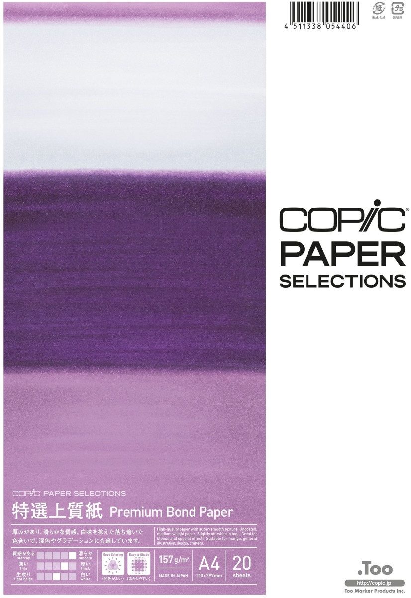 COPIC Zeichenpapier Zeichenpapier Paper Selections Premium Bond A4 20 Blatt 157 g/qm
